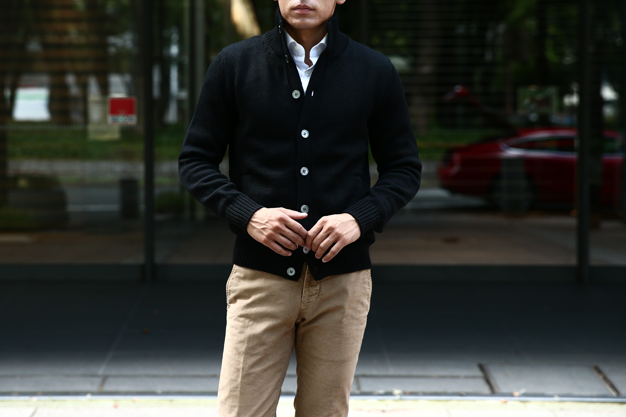 ZANONE(ザノーネ)  CHIOTO ・KYOTO(キョウト・キョート) 810740 z0229 LONG SLEEVES ミドルゲージ ニットジャケット ニットブルゾン 【BLACK / ブラック・Z0015】  2017 秋冬新作 zanone ザノーネ ニット キョウト 愛知 名古屋 Alto e Diritto アルト エ デリット