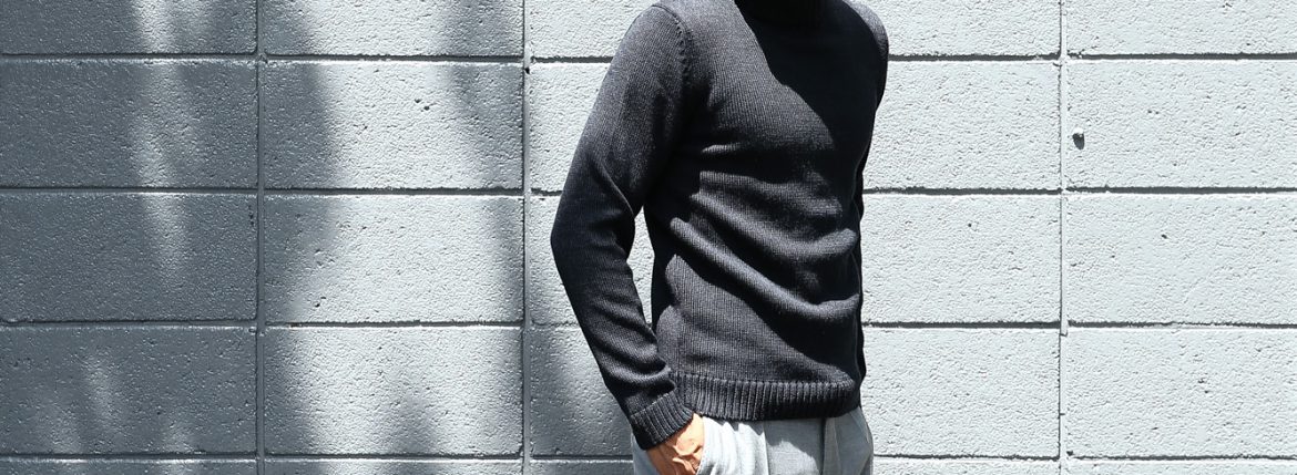 ZANONE (ザノーネ) Turtle Neck Sweater (タートルネックセーター) VIRGIN WOOL 100% ミドルゲージ ウールニット セーター CHARCOAL (チャコール・Z0006) made in italy (イタリア製) 2017 秋冬新作 zanone ザノーネ 愛知 名古屋 ZODIAC　ゾディアック