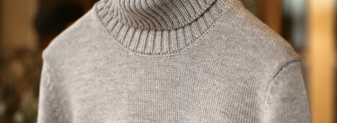 ZANONE (ザノーネ) Turtle Neck Sweater タートルネックセーター VIRGIN WOOL 100% ミドルゲージ ウールニット セーター GREGE (グレージュ・Z2873) made in italy (イタリア製) 2017 秋冬新作 zanone ザノーネ 愛知 名古屋 zodiac ゾディアック タートルネック