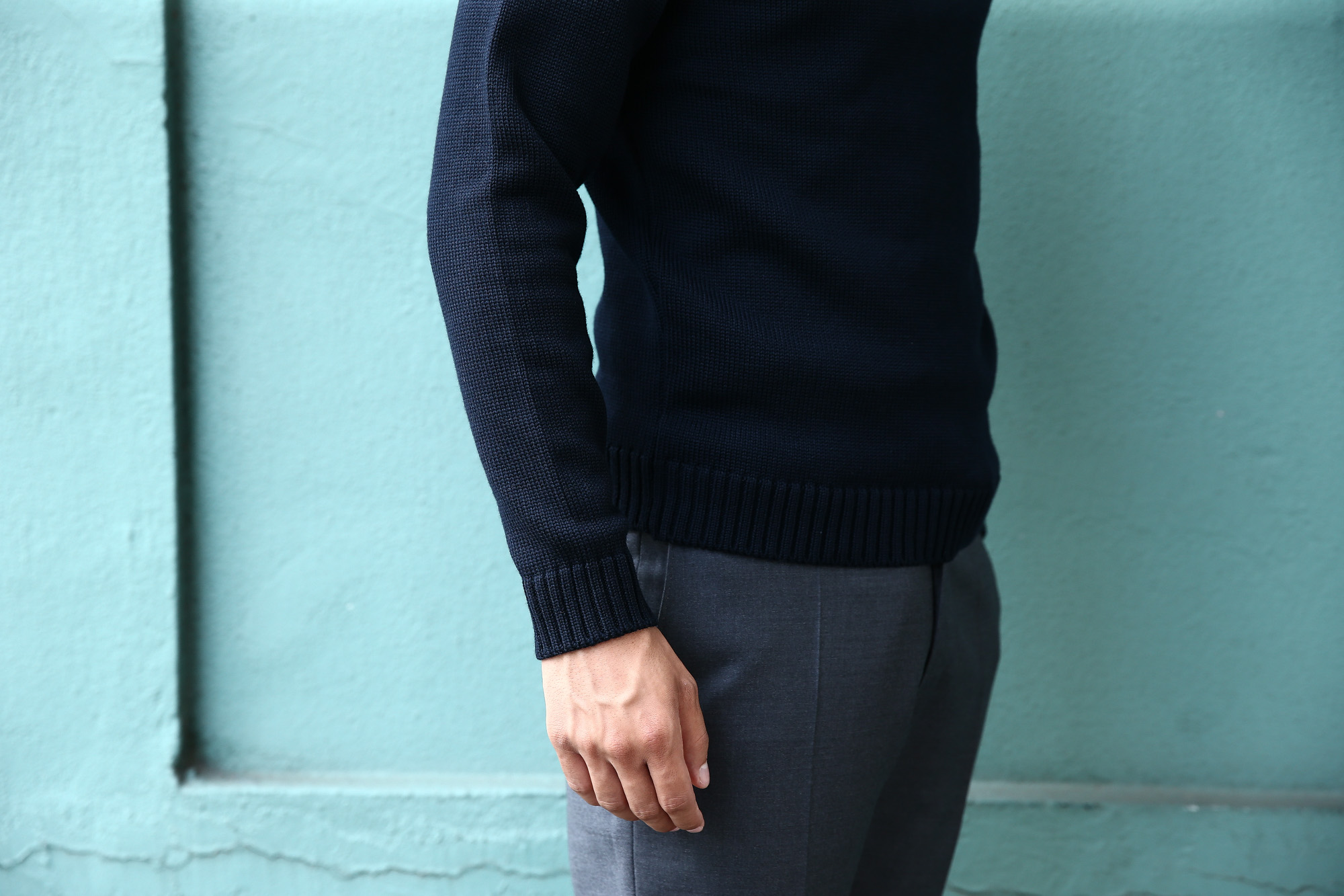 ZANONE (ザノーネ) Turtle Neck Sweater (タートルネックセーター) VIRGIN WOOL 100% ミドルゲージ ウールニット セーター NAVY (ネイビー・Z1375) made in italy (イタリア製) 2017 秋冬新作 zanone ザノーネ 愛知 名古屋 Alto e Diritto アルト エ デリット