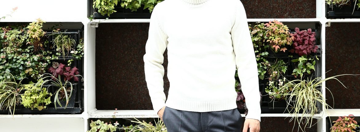 【ZANONE / ザノーネ】 Turtle Neck Sweater タートルネックセーター VIRGIN WOOL 100% ミドルゲージ ウールニット セーター OFF WHITE (オフホワイト・Z3623) made in italy (イタリア製) 2017 秋冬新作 zanone ザノーネ 愛知 名古屋 zodiac ゾディアック タートルネック