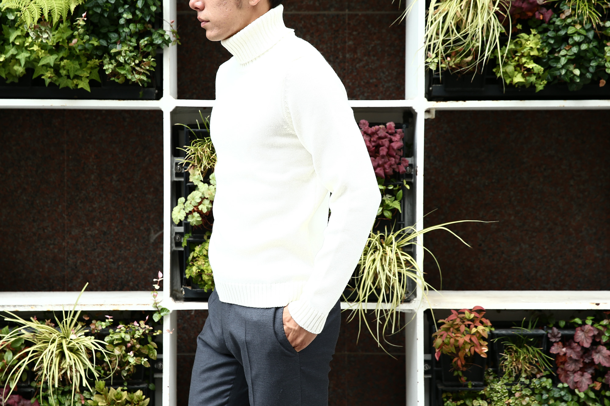 【ZANONE / ザノーネ】 Turtle Neck Sweater タートルネックセーター VIRGIN WOOL 100% ミドルゲージ ウールニット セーター OFF WHITE (オフホワイト・Z3623) made in italy (イタリア製) 2017 秋冬新作 zanone ザノーネ 愛知 名古屋 Alto e Diritto アルト エ デリット タートルネック