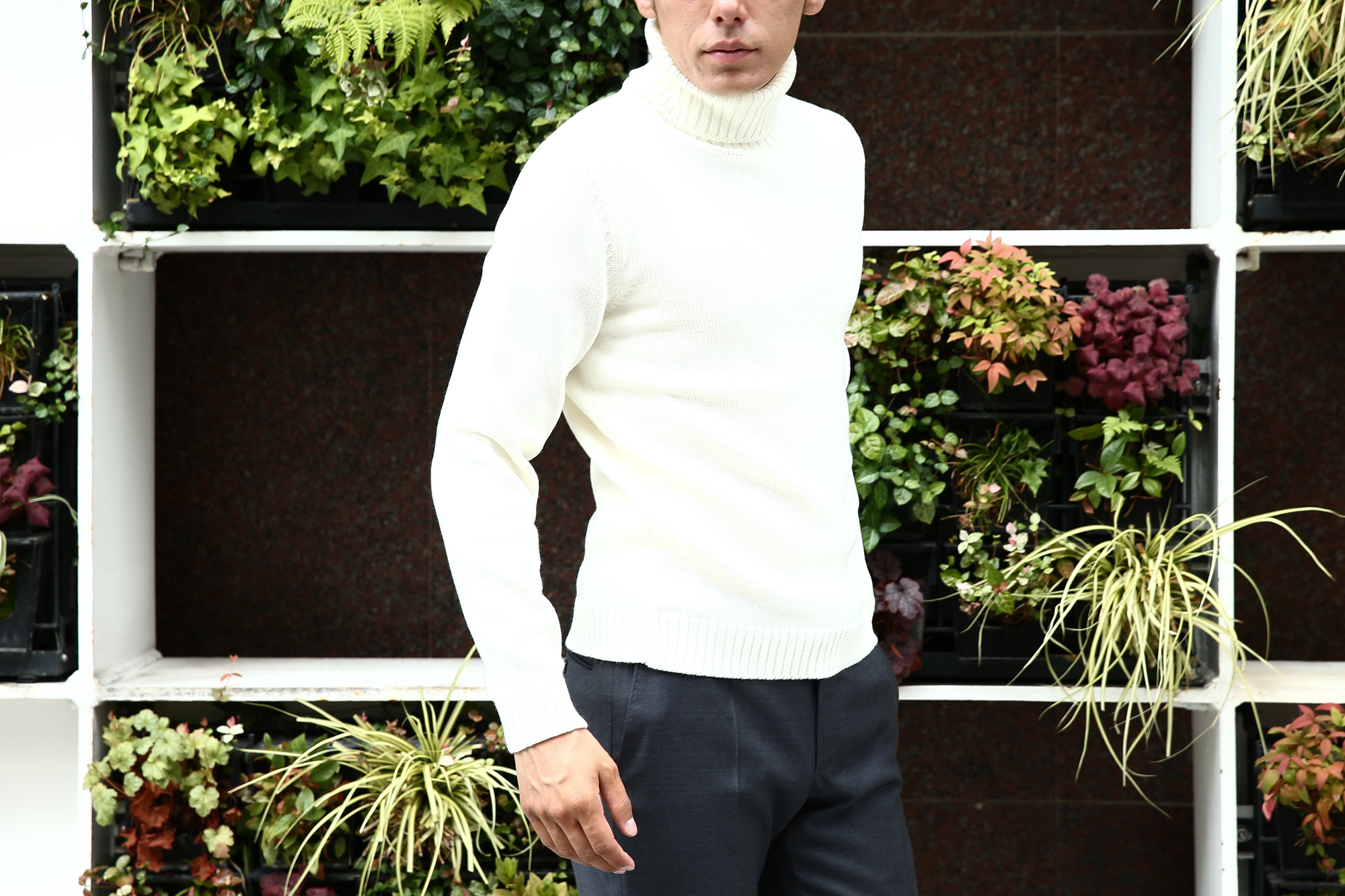 【ZANONE / ザノーネ】 Turtle Neck Sweater タートルネックセーター VIRGIN WOOL 100% ミドルゲージ ウールニット セーター OFF WHITE (オフホワイト・Z3623) made in italy (イタリア製) 2017 秋冬新作 zanone ザノーネ 愛知 名古屋 Alto e Diritto アルト エ デリット タートルネック