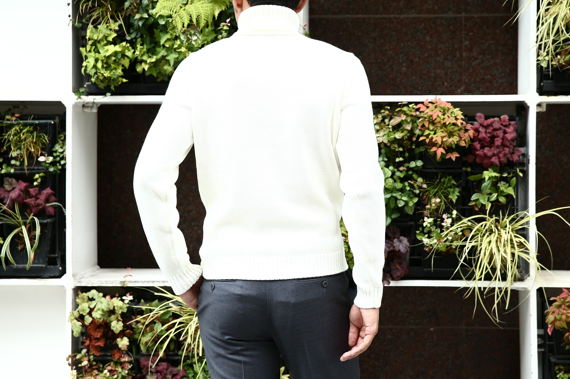 【ZANONE / ザノーネ】 Turtle Neck Sweater タートルネックセーター VIRGIN WOOL 100% ミドルゲージ ウールニット セーター OFF WHITE (オフホワイト・Z3623) made in italy (イタリア製) 2017 秋冬新作 zanone ザノーネ 愛知 名古屋 Alto e Diritto アルト エ デリット タートルネック