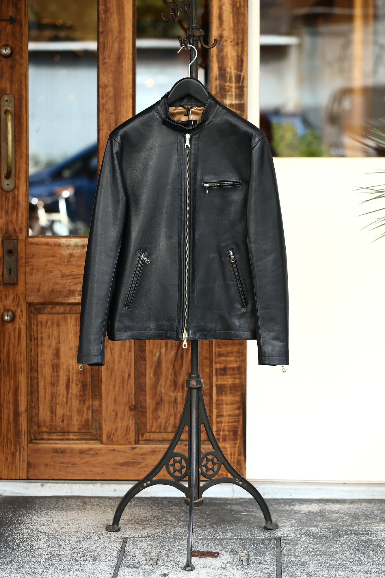 【CINQUANTA / チンクアンタ】 6621/1 STAND COLLAR RIDERS CAVALLO (スタンド カラー ジャケット) HORSE LEATHER ホースレザー シングル ライダース ジャケット BLACK (ブラック・999) Made in italy (イタリア製) 2017 秋冬新作 cinquanta チンクアンタ レザージャケット 愛知 名古屋 Alto e Diritto アルト エ デリット