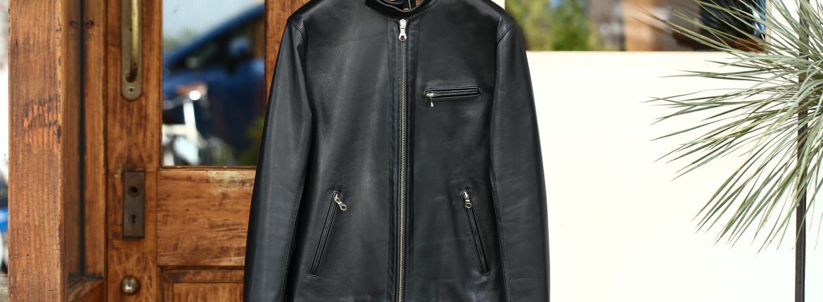 【CINQUANTA / チンクアンタ】 6621/1 STAND COLLAR RIDERS CAVALLO (スタンド カラー ジャケット) HORSE LEATHER ホースレザー シングル ライダース ジャケット BLACK (ブラック・999) Made in italy (イタリア製) 2017 秋冬新作 cinquanta チンクアンタ レザージャケット 愛知 名古屋 ZODIAC ゾディアック