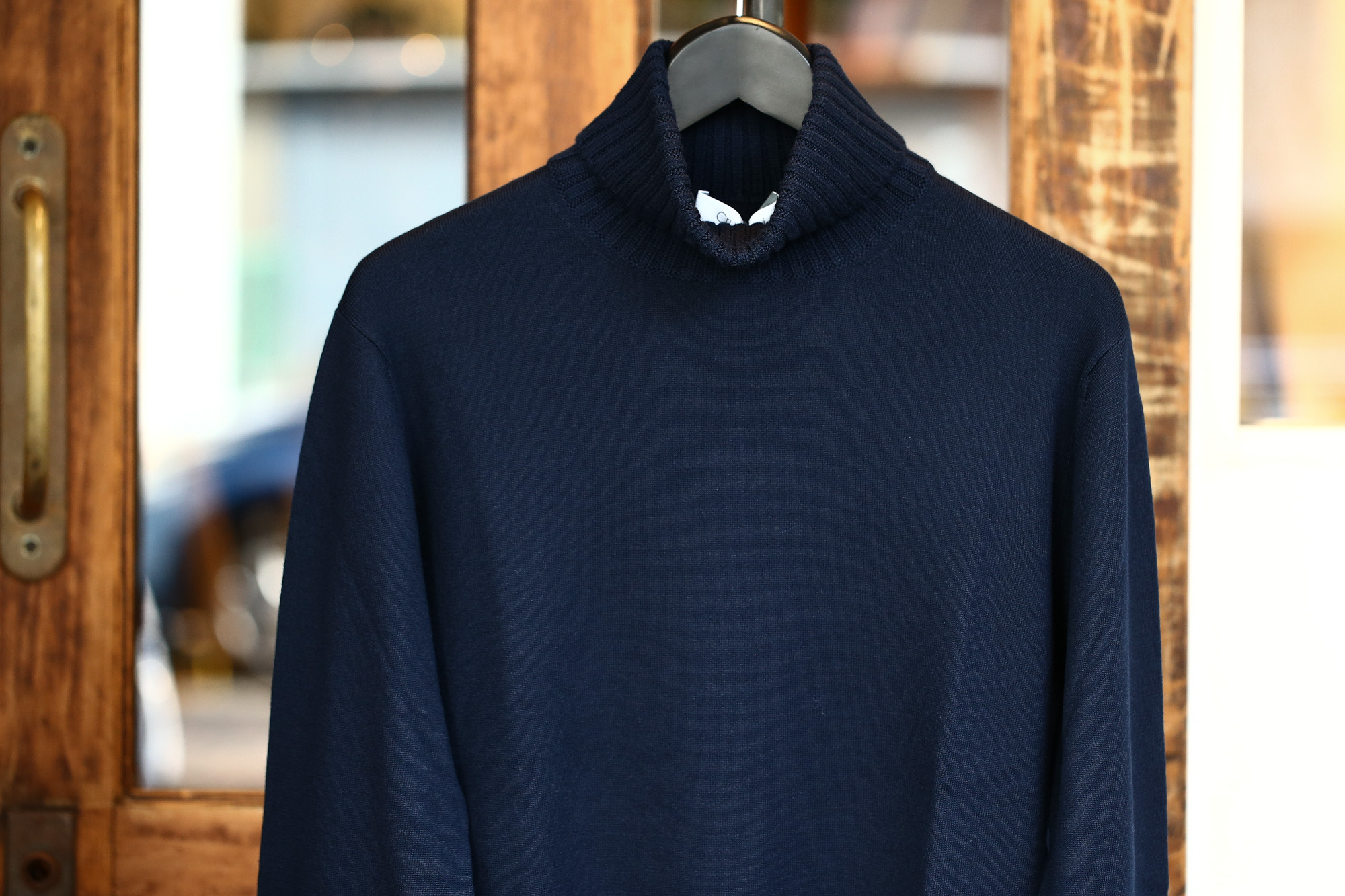 Cruciani (クルチアーニ) Turtle Neck Sweater (タートルネックセーター) WOOL 100% 27ゲージ＆9ゲージ ハイゲージウールニット セーター NAVY (ネイビー・8800) made in italy (イタリア製) 2017 秋冬新作 cruciani クルチアーニ 愛知 名古屋 タートルネック