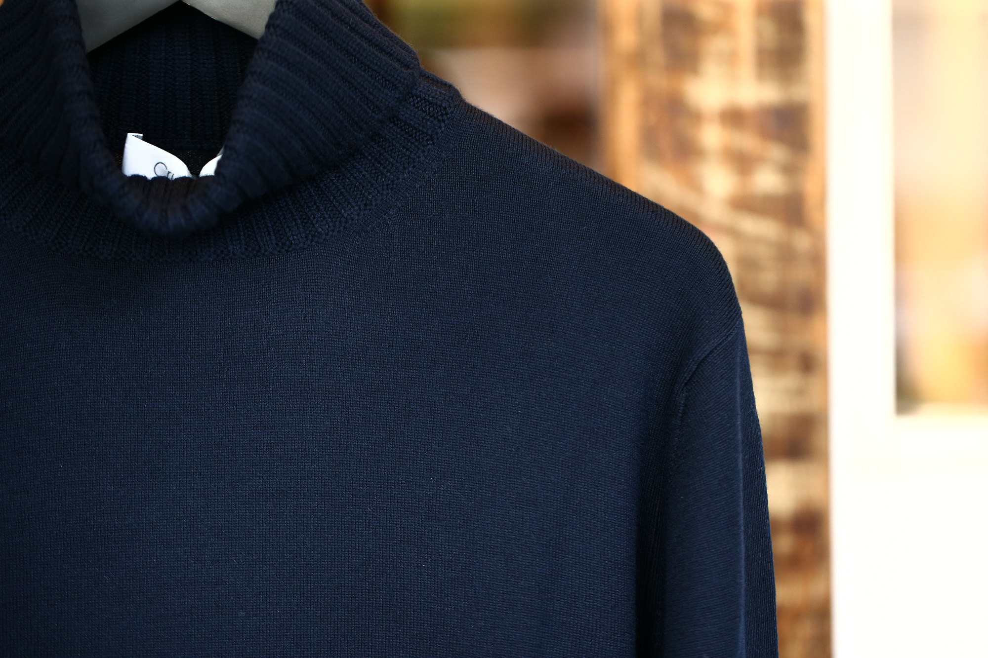 Cruciani (クルチアーニ) Turtle Neck Sweater (タートルネックセーター) WOOL 100% 27ゲージ＆9ゲージ ハイゲージウールニット セーター NAVY (ネイビー・8800) made in italy (イタリア製) 2017 秋冬新作 cruciani クルチアーニ 愛知 名古屋 タートルネック