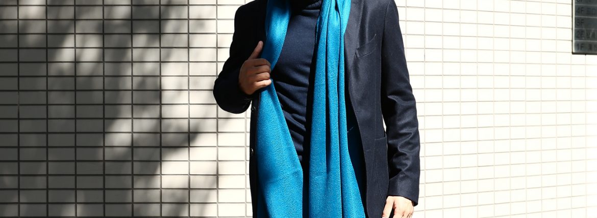 【Johnstons // ジョンストンズ】 WA56 STOLE Cashmere 100% カシミア 大判 ストール PEACOCK (ピーコック・SC7140) Made in Scotland (スコットランド製) 2017秋冬新作のイメージ