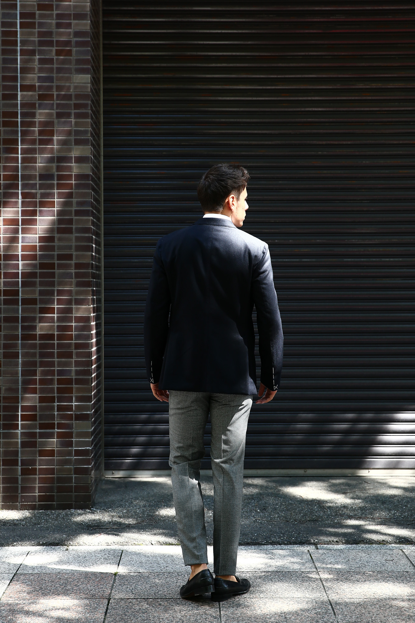 【VIGANO / ヴィガーノ】 RELAX SLACKS (リラックス スラックス) ウォッシャブルウール ハウンドトゥース テーパード イージーパンツ スラックス MEDIUM GRAY (ミディアムグレー・951) 2017 秋冬新作 vigano 愛知 名古屋 Alto e Diritto アルト エ デリット