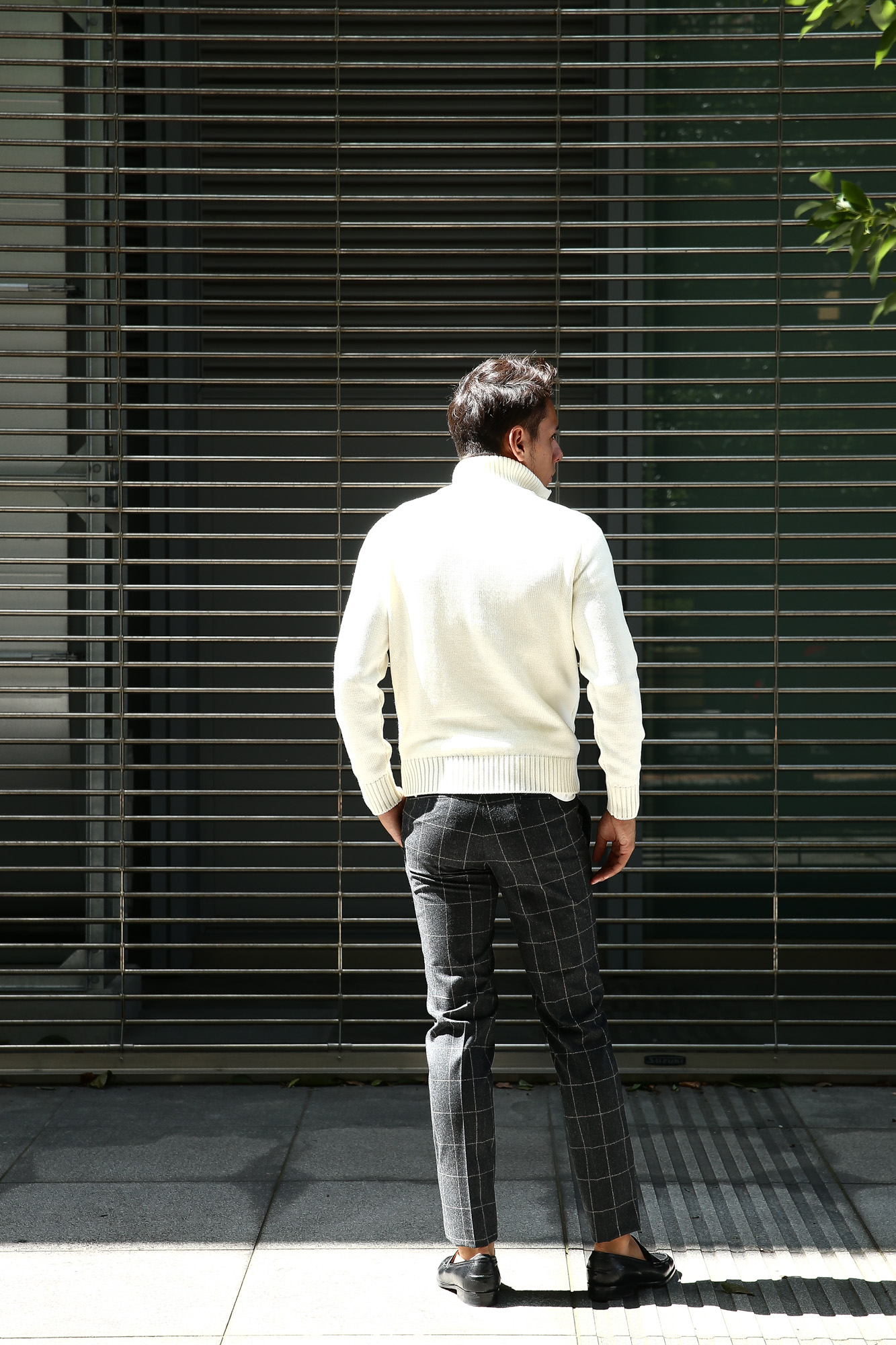 【VIGANO / ヴィガーノ】 RELAX SLACKS (リラックス スラックス) ウィンドウペンチェック ウール テーパード イージーパンツ スラックス MEDIUM GRAY (ミディアムグレー・951) 2017 秋冬新作　vigano 愛知 名古屋 Alto e Diritto アルト エ デリット