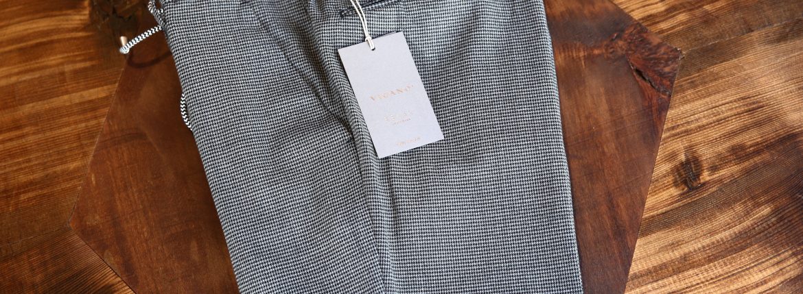 VIGANO (ヴィガーノ) RELAX SLACKS (リラックス スラックス) ウォッシャブルウール ハウンドトゥース テーパード イージーパンツ スラックス MEDIUM GRAY (ミディアムグレー・951) 2017 秋冬新作 vigano 愛知 名古屋 ZODIAC ゾディアック