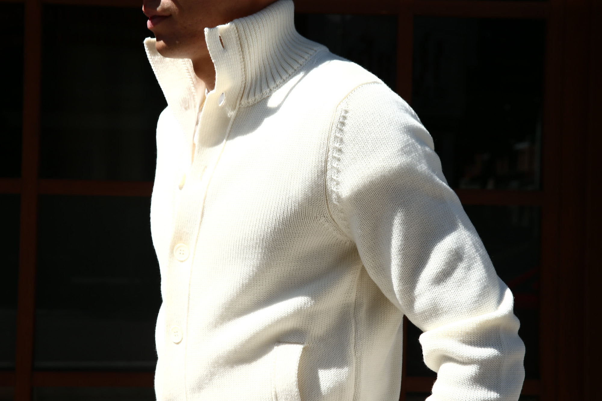 【ZANONE / ザノーネ】 CHIOTO KYOTO (キョウト キョート) 810740 z0229 (ミドルゲージ ニット ジャケット) OFF WHITE (オフホワイト・Z3623) MADE IN ITALY(イタリア製) 2017 秋冬新作 zanone ザノーネ 愛知 名古屋 Alto e Diritto アルト エ デリット