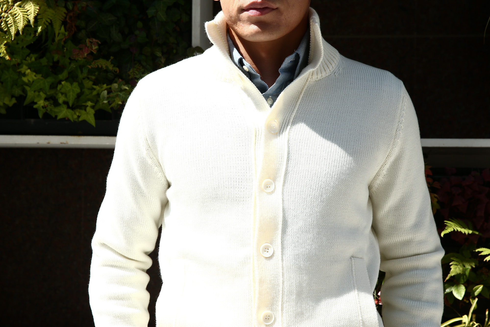 ZANONE(ザノーネ) 【CHIOTO KYOTO / キョウト キョート　】 810740 z0229 (ミドルゲージ ニット ジャケット) OFF WHITE (オフホワイト・Z3623) MADE IN ITALY(イタリア製) 2017 秋冬新作 zanone ザノーネ 愛知 名古屋 Alto e Diritto アルト エ デリット