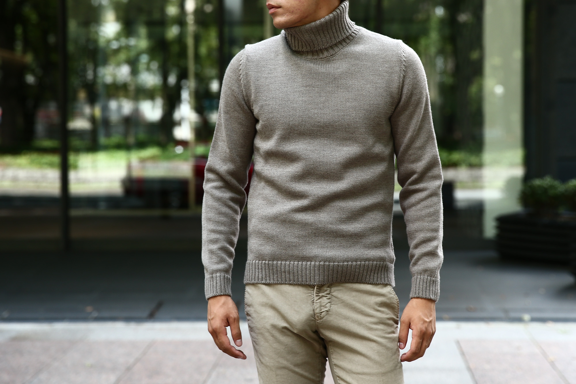 【ZANONE // ザノーネ】 Turtle Neck Sweater タートルネックセーター VIRGIN WOOL 100% ミドルゲージ ウールニット セーター GREGE (グレージュ・Z2873)  made in italy (イタリア製) 2017 秋冬新作 zanone ザノーネ 愛知 名古屋 Alto e Diritto アルト エ デリット タートルネック