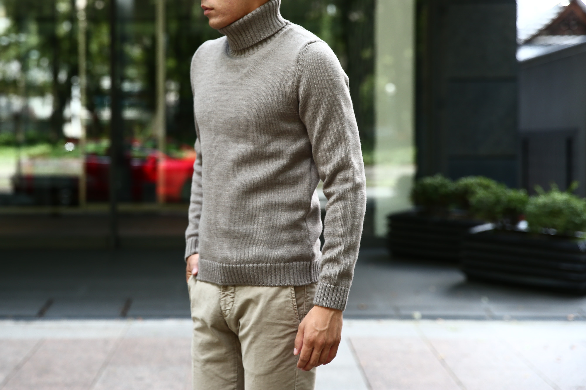 【ZANONE // ザノーネ】 Turtle Neck Sweater タートルネックセーター VIRGIN WOOL 100% ミドルゲージ ウールニット セーター GREGE (グレージュ・Z2873)  made in italy (イタリア製) 2017 秋冬新作 zanone ザノーネ 愛知 名古屋 Alto e Diritto アルト エ デリット タートルネック