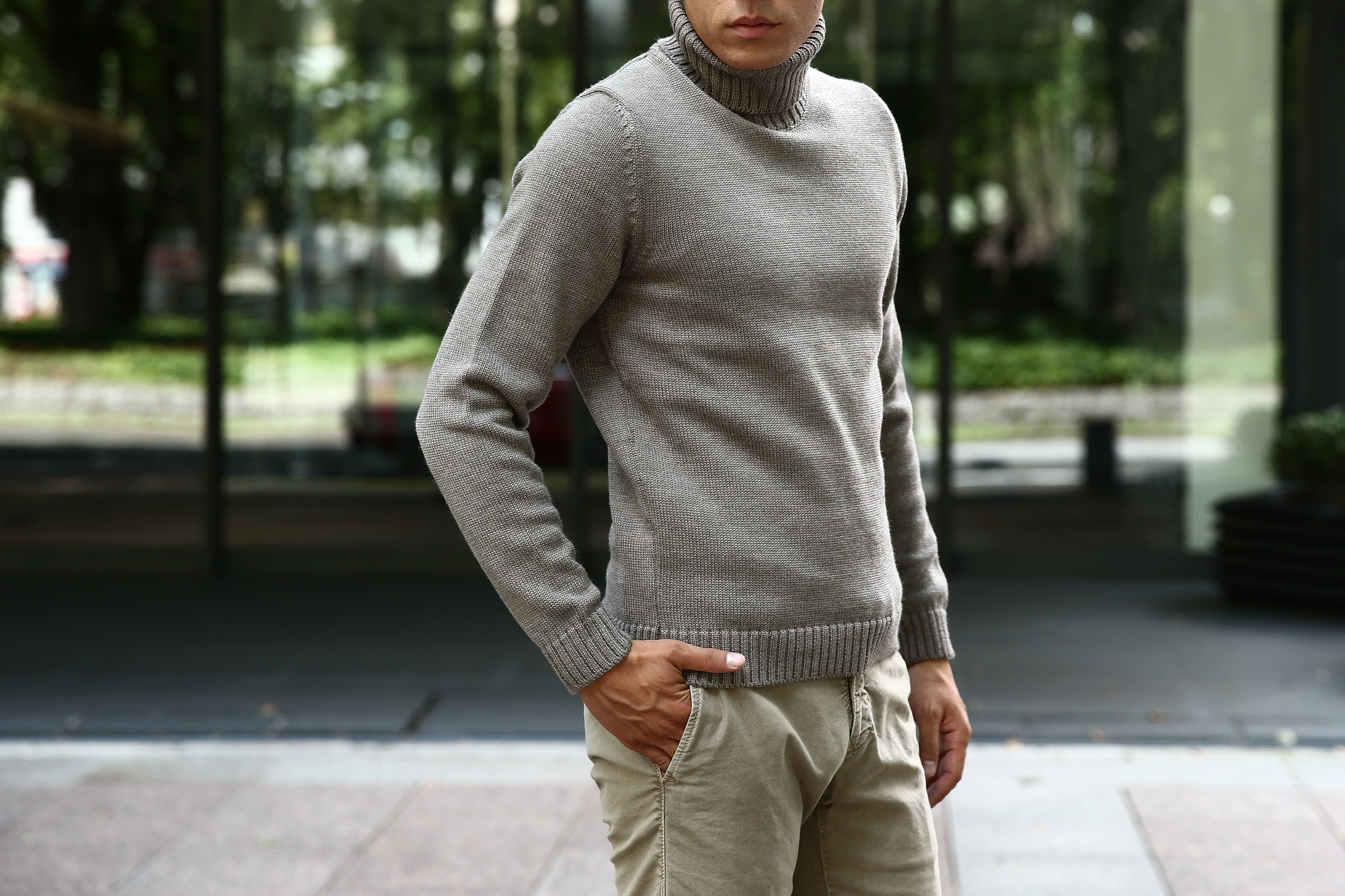 【ZANONE // ザノーネ】 Turtle Neck Sweater タートルネックセーター VIRGIN WOOL 100% ミドルゲージ ウールニット セーター GREGE (グレージュ・Z2873)  made in italy (イタリア製) 2017 秋冬新作 zanone ザノーネ 愛知 名古屋 Alto e Diritto アルト エ デリット タートルネック