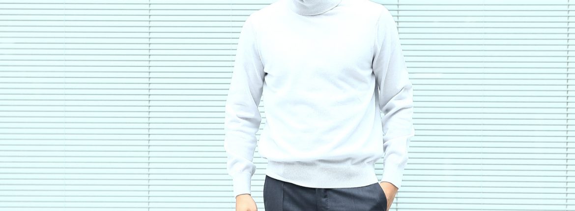 Cruciani (クルチアーニ) Cashmere Turtle Neck Sweater (カシミヤタートルネックセーター) Cashmere 100% 27ゲージ ハイゲージ カシミヤニット セーター ICE GRAY (アイスグレー・51389) made in italy (イタリア製) 2017 秋冬新作のイメージ