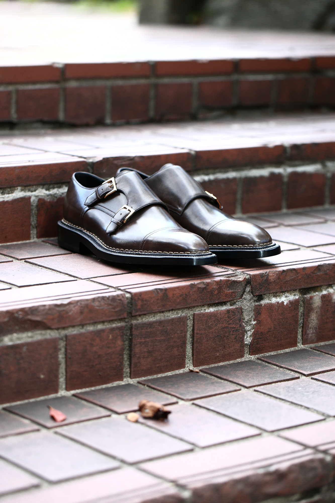 【ENZO BONAFE × HIROSHI TSUBOUCHI × Alto e Diritto /// エンツォボナフェ × ヒロシツボウチ × アルト エ デリット】 ART.EB-02 Double Monk Strap Shoes Bonaudo Museum Calf Leather ボナウド社 ミュージアムカーフ Norwegian Welted Process ノルベジェーゼ製法 ダブルモンクストラップシューズ PEWTER (ピューター) made in italy (イタリア製)　2017 秋冬新作 【Special Model】 enzobonafe hiroshitsubouchi エンツォボナフェ 愛知 名古屋 Alto e Diritto アルト エ デリット ダブルモンク