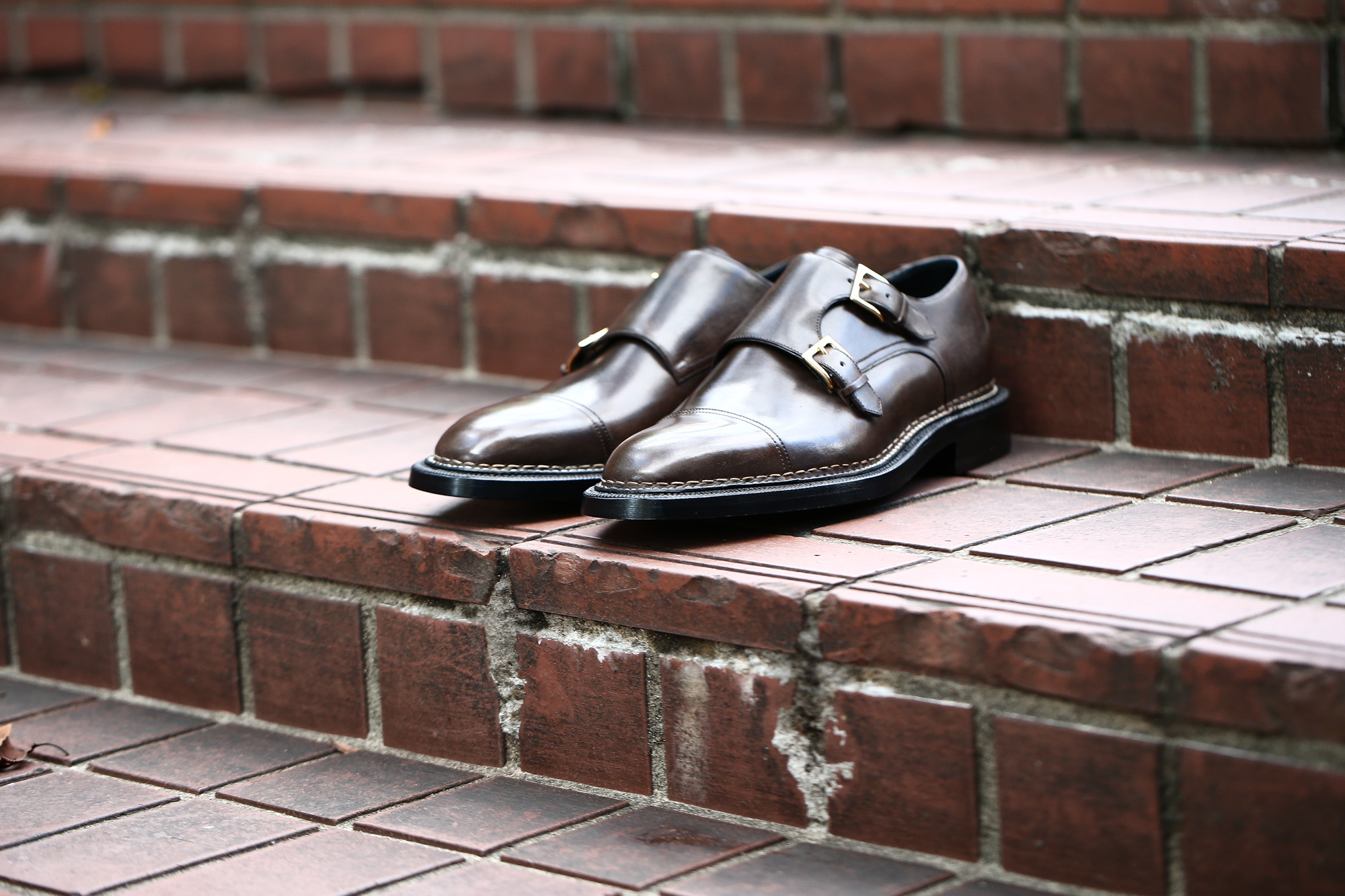 【ENZO BONAFE × HIROSHI TSUBOUCHI × Alto e Diritto /// エンツォボナフェ × ヒロシツボウチ × アルト エ デリット】 ART.EB-02 Double Monk Strap Shoes Bonaudo Museum Calf Leather ボナウド社 ミュージアムカーフ Norwegian Welted Process ノルベジェーゼ製法 ダブルモンクストラップシューズ PEWTER (ピューター) made in italy (イタリア製)　2017 秋冬新作 【Special Model】 enzobonafe hiroshitsubouchi エンツォボナフェ 愛知 名古屋 Alto e Diritto アルト エ デリット ダブルモンク