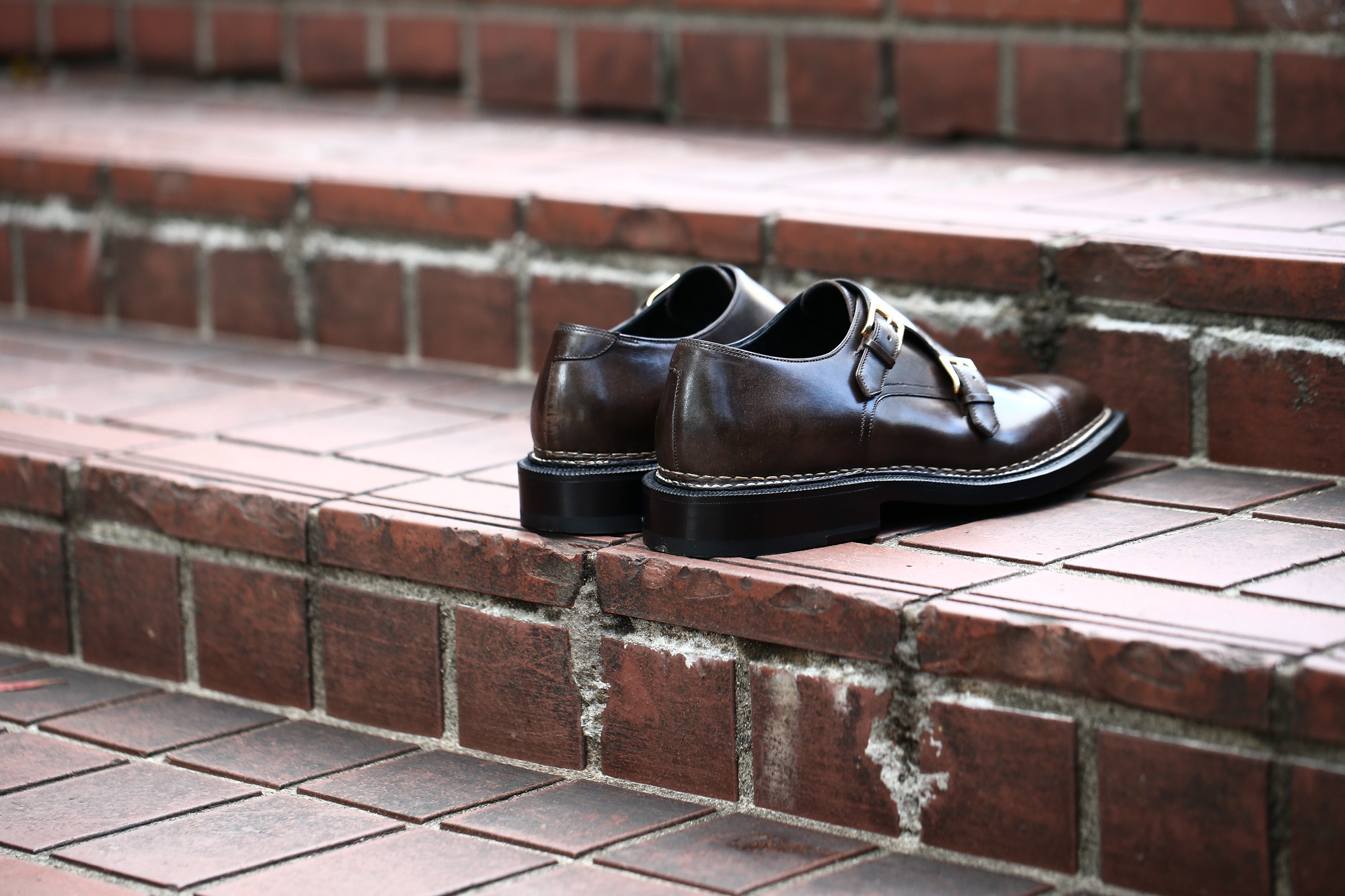 【ENZO BONAFE × HIROSHI TSUBOUCHI × Alto e Diritto /// エンツォボナフェ × ヒロシツボウチ × アルト エ デリット】 ART.EB-02 Double Monk Strap Shoes Bonaudo Museum Calf Leather ボナウド社 ミュージアムカーフ Norwegian Welted Process ノルベジェーゼ製法 ダブルモンクストラップシューズ PEWTER (ピューター) made in italy (イタリア製)　2017 秋冬新作 【Special Model】 enzobonafe hiroshitsubouchi エンツォボナフェ 愛知 名古屋 Alto e Diritto アルト エ デリット ダブルモンク