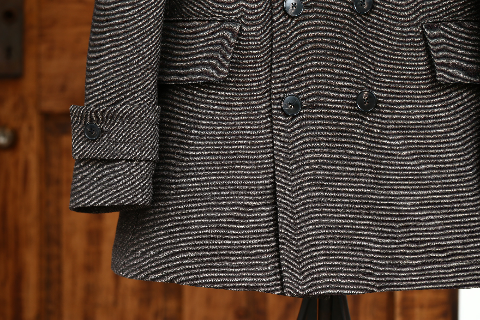 GABRIELE PASINI (ガブリエレ パジーニ) Pea coat (ピーコート) ウール ミドル丈 ダブル コート BROWN (ブラウン・438) Made in italy (イタリア製) 2017 秋冬新作 gabrielepasini カブリエレパジーニ Pコート 愛知 名古屋 Alto e Diritto アルト エ デリット