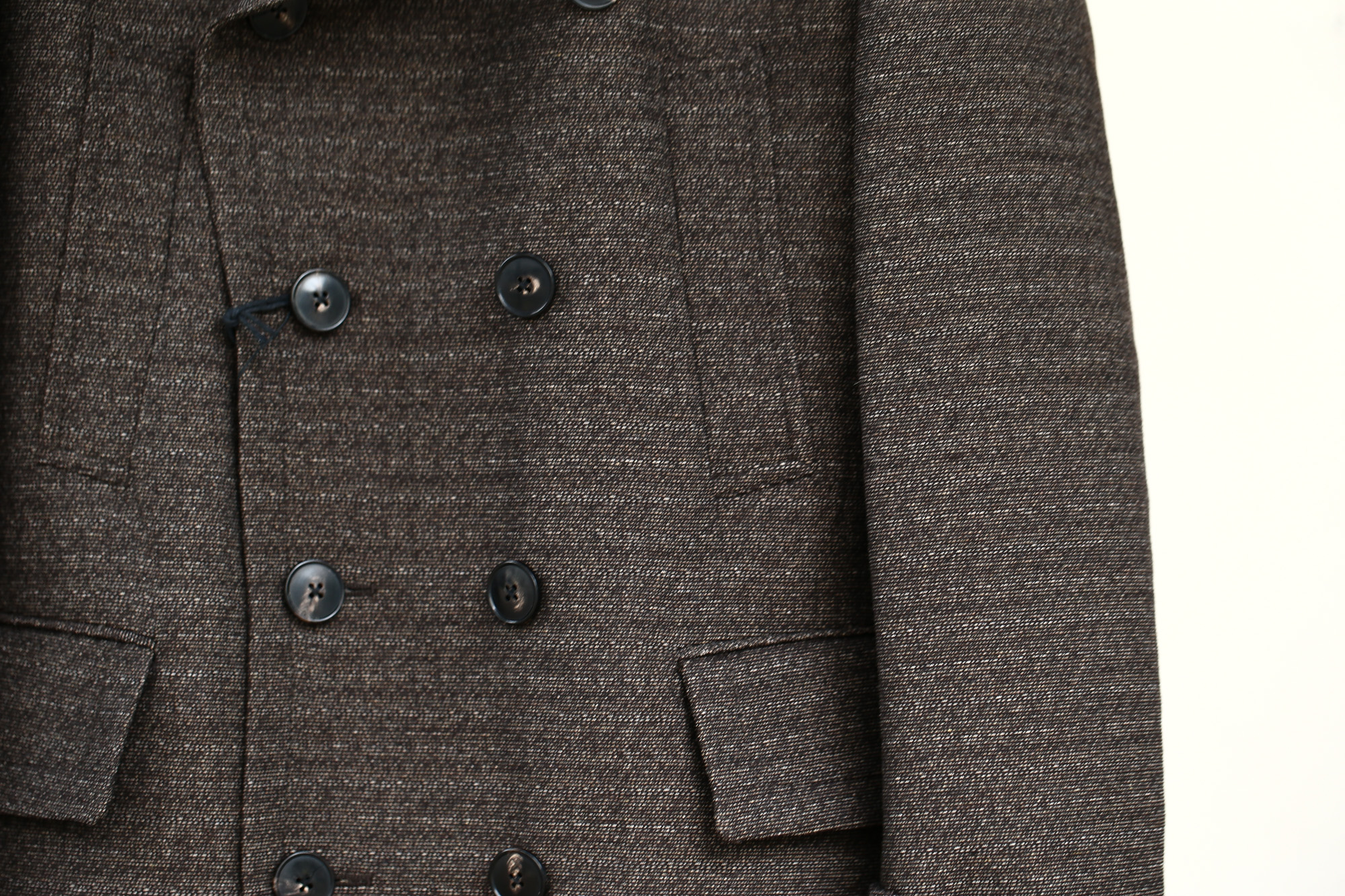 GABRIELE PASINI (ガブリエレ パジーニ) Pea coat (ピーコート) ウール ミドル丈 ダブル コート BROWN (ブラウン・438) Made in italy (イタリア製) 2017 秋冬新作 gabrielepasini カブリエレパジーニ Pコート 愛知 名古屋 Alto e Diritto アルト エ デリット