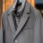 HERNO(ヘルノ) CA0045U Chester coat チェスターコート LANA DIAGONALE NYLON ULTRALIGHT 中綿入り ウールチェスターコート GRAY (グレー・9450) Made in italy (イタリア製) 2017 秋冬新作のイメージ