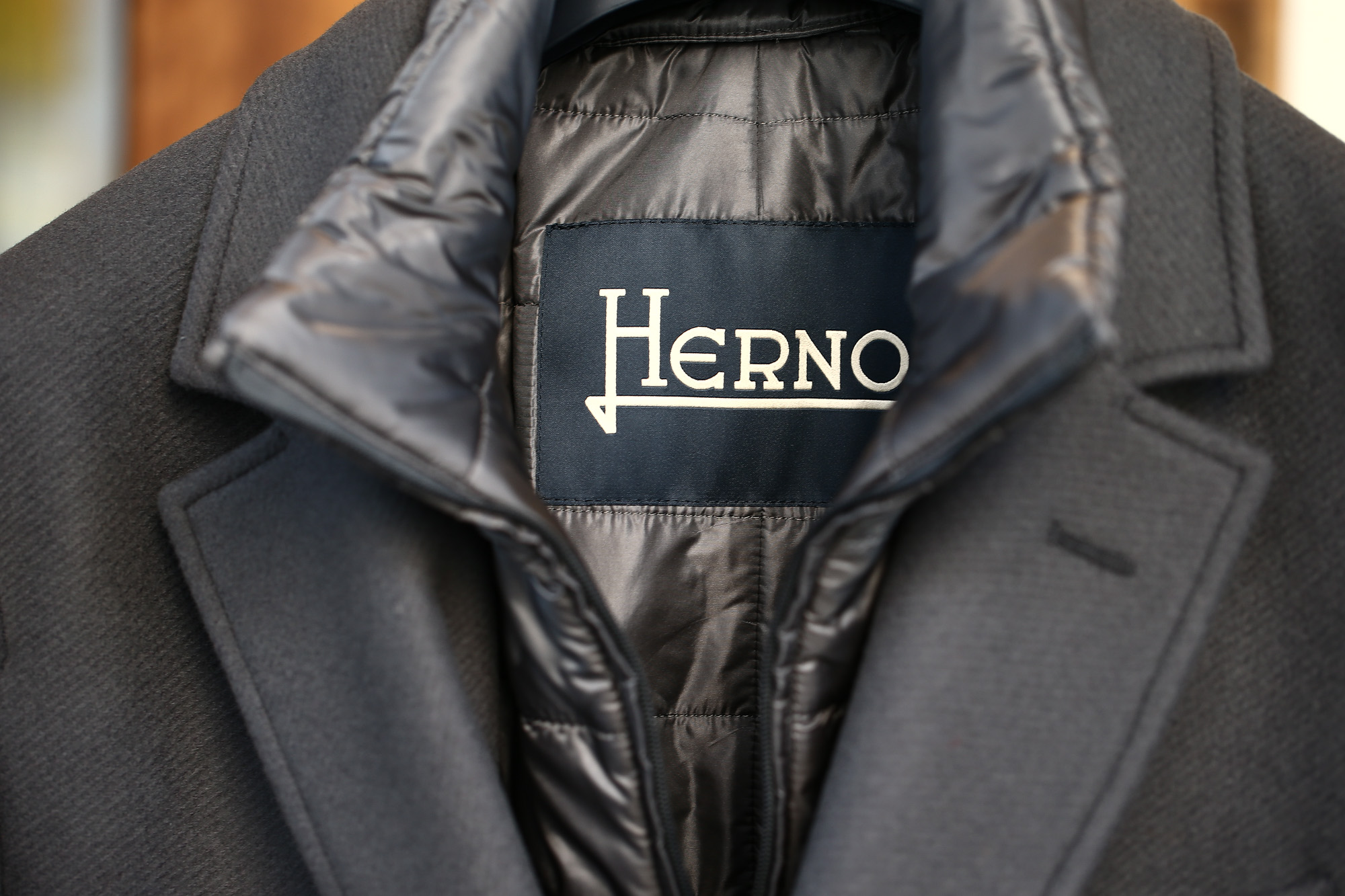 HERNO(ヘルノ) CA0045U Chester coat チェスターコート LANA DIAGONALE NYLON ULTRALIGHT 中綿入り ウールチェスターコート GRAY (グレー・9450) Made in italy (イタリア製) 2017 秋冬新作 愛知 名古屋 Alto e Diritto アルト エ デリット herno ヘルノ ダウンコート ビジネススタイル