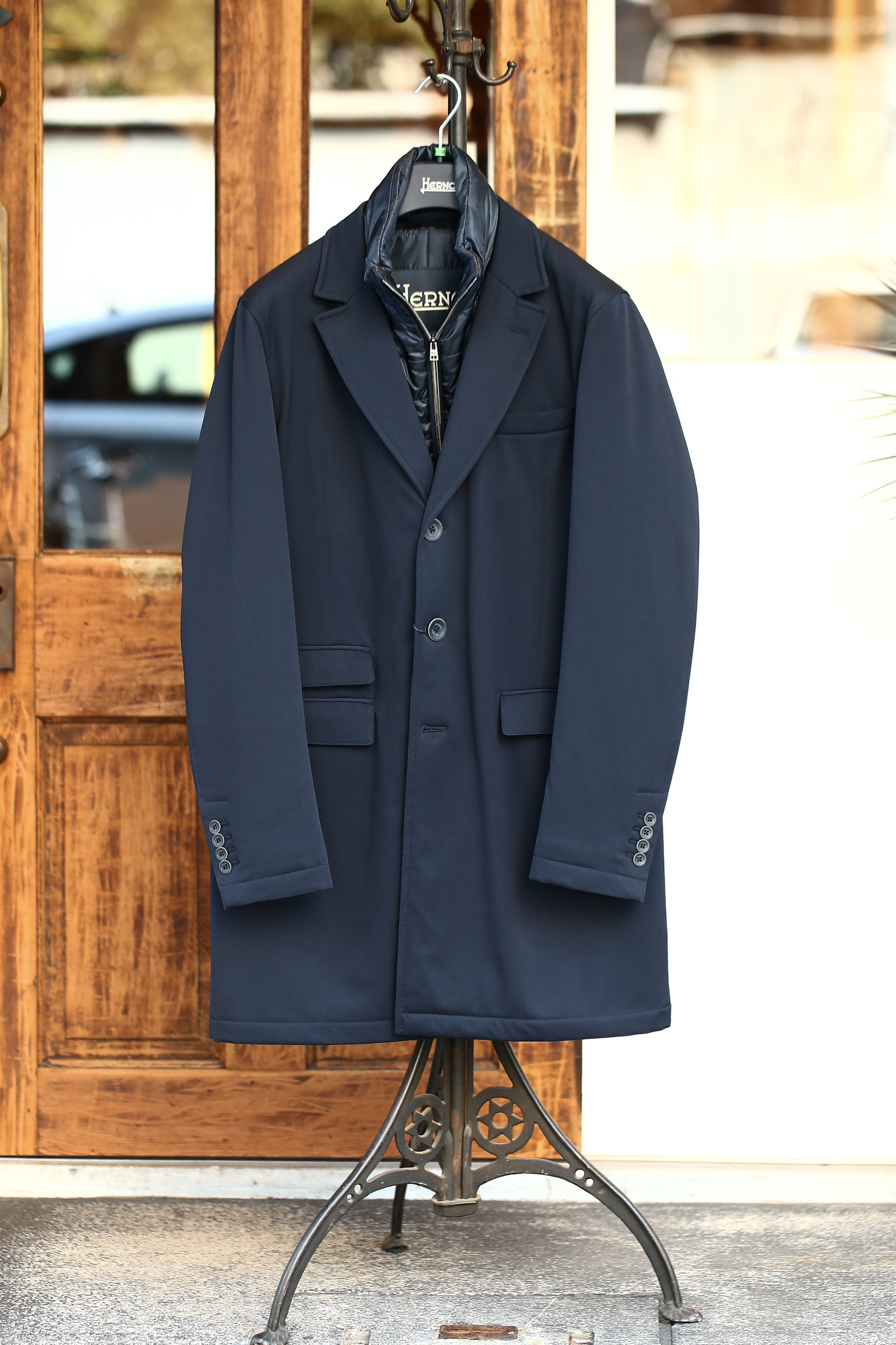 HERNO(ヘルノ) CA0057U Chester coat チェスターコート LoroPiana ロロピアーナ STORM SYSTEM WOOL HERNO TECH 中綿入り ウール チェスターコート NAVY (ネイビー・9290) Made in italy (イタリア製) 2017 秋冬新作 愛知 名古屋 Alto e Diritto アルト エ デリット herno ヘルノ ダウンコート ビジネススタイル