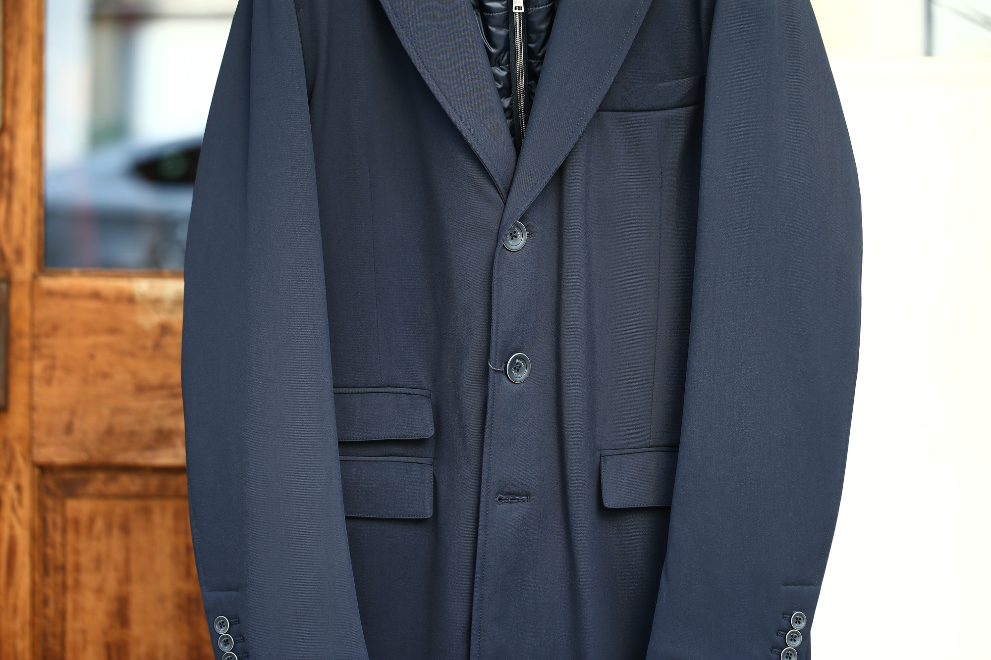 HERNO(ヘルノ) CA0057U Chester coat チェスターコート LoroPiana ロロピアーナ STORM SYSTEM WOOL HERNO TECH 中綿入り ウール チェスターコート NAVY (ネイビー・9290) Made in italy (イタリア製) 2017 秋冬新作 愛知 名古屋 Alto e Diritto アルト エ デリット herno ヘルノ ダウンコート ビジネススタイル