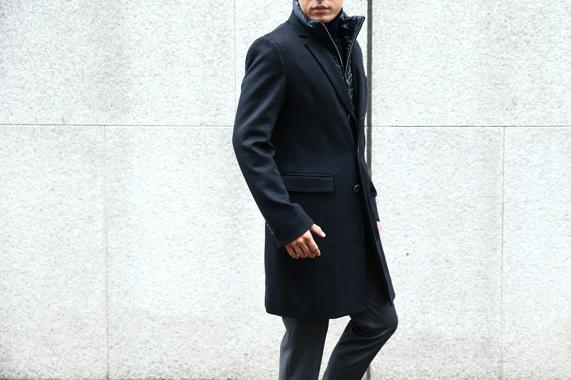 【HERNO / ヘルノ】 CA0058U Cashmere Chester coat カシミア チェスターコート PIACENZA ピアツェンツァ CASHMERE DROPGLIDE NYLON ULTRALIGHT 中綿入り カシミア チェスターコート NAVY (ネイビー・9200) Made in italy (イタリア製) 2017 秋冬新作 愛知 名古屋 Alto e Diritto アルト エ デリット herno ヘルノ ダウンコート ビジネススタイル