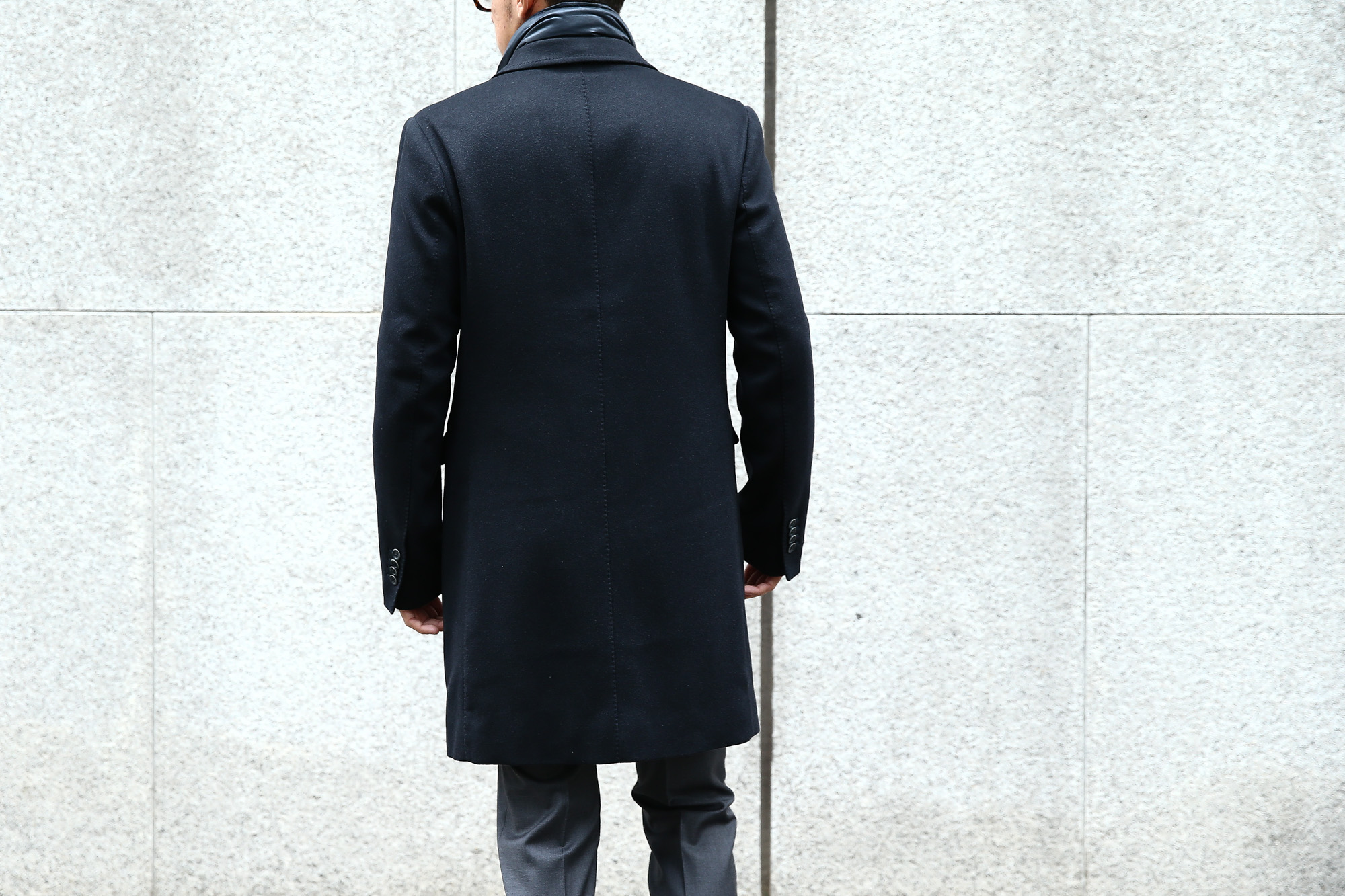 【HERNO / ヘルノ】 CA0058U Cashmere Chester coat カシミア チェスターコート PIACENZA ピアツェンツァ CASHMERE DROPGLIDE NYLON ULTRALIGHT 中綿入り カシミア チェスターコート NAVY (ネイビー・9200) Made in italy (イタリア製) 2017 秋冬新作 愛知 名古屋 Alto e Diritto アルト エ デリット herno ヘルノ ダウンコート ビジネススタイル