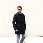【HERNO / ヘルノ】 PI077UL LAMINAR Belted coat (ラミナー ベルテッドコート) GORE-TEX (ゴアテックス) 完全防水 ステンカラー シングル ベルテッドコート BLACK (ブラック・9300) 2017 秋冬新作のイメージ