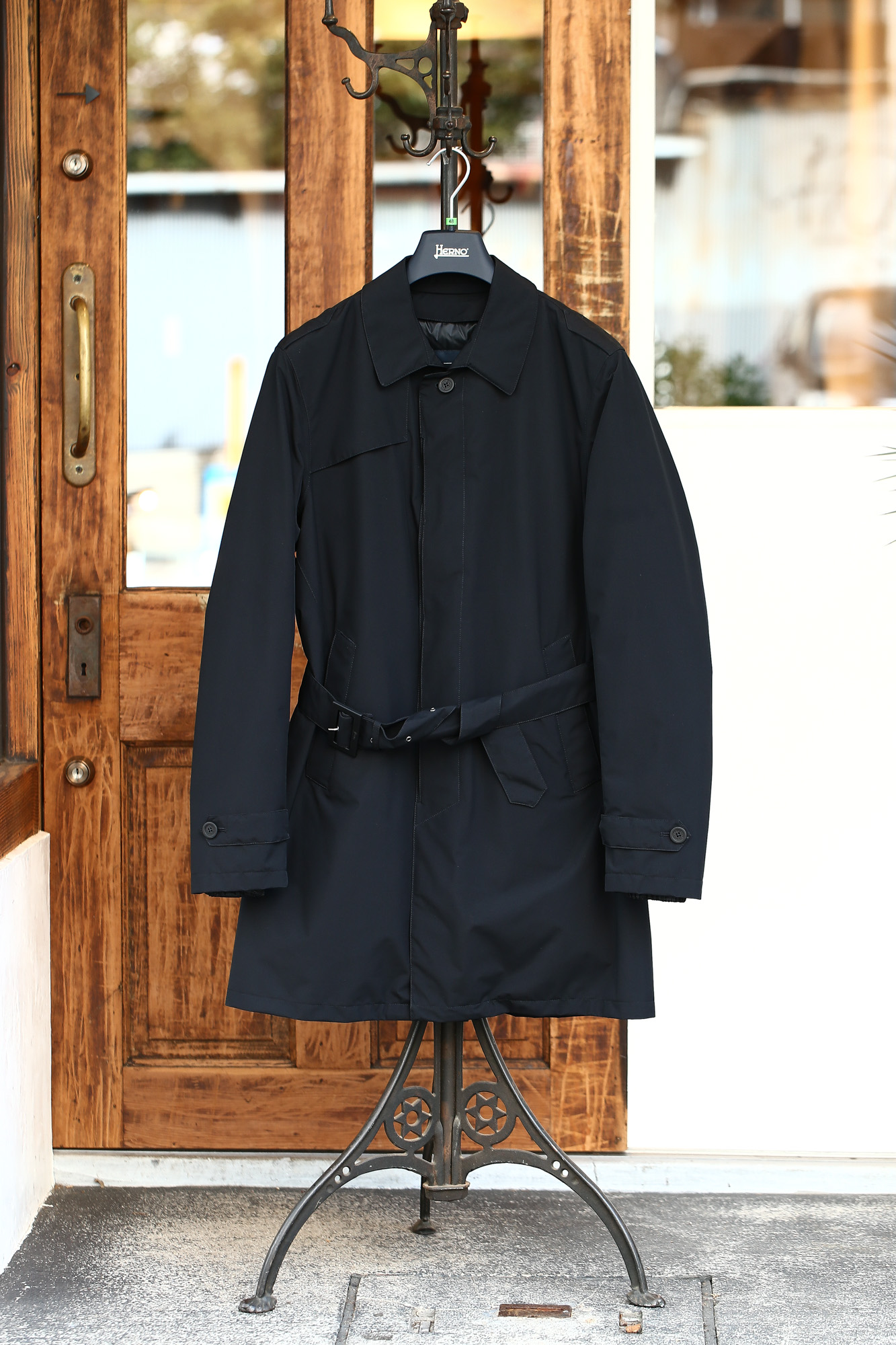 HERNO(ヘルノ) PI077UL LAMINAR Belted coat (ラミナー ベルテッド 