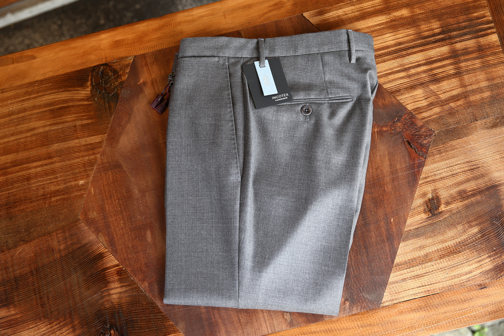 INCOTEX (インコテックス) 1NT035 SLIM FIT SUPER 100'S WOOLLEN TWILL サージウール スラックス GRAY (グレー・912) 2017 秋冬新作 incotex インコテックス スラックス 愛知 名古屋 Alto e Diritto アルト エ デリット グレスラ