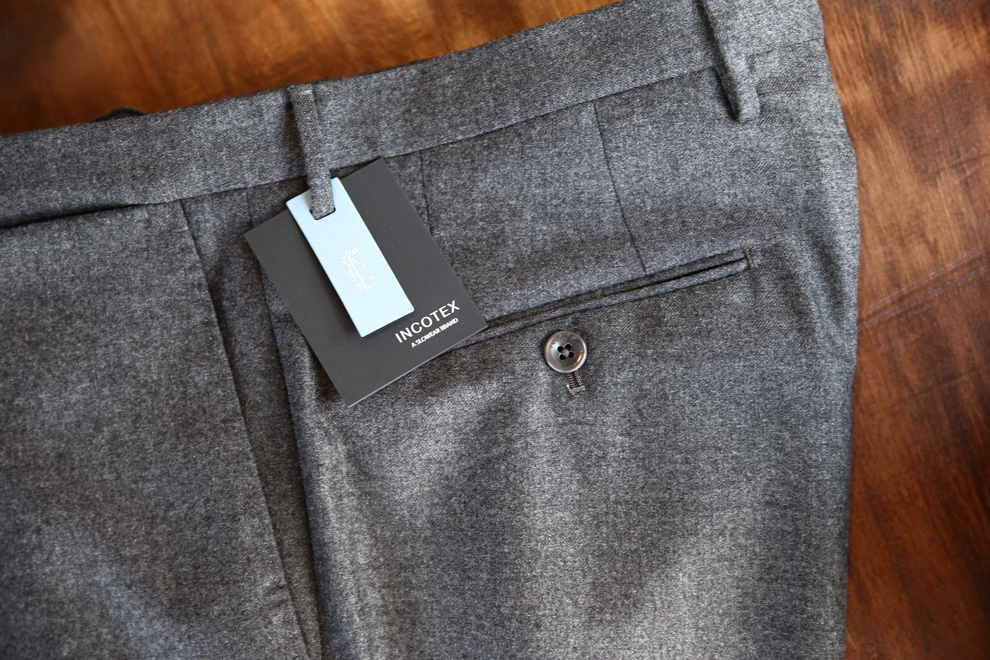 INCOTEX (インコテックス) N35 SLIM FIT (1NT035) S120’S HIGH COMFORT FLANNEL ストレッチ フランネル ウール スラックス MEDIUM GRAY (ミディアムグレー・910) 2017 秋冬新作 incotex インコテックス スラックス 愛知 名古屋 Alto e Diritto アルト エ デリット グレスラ