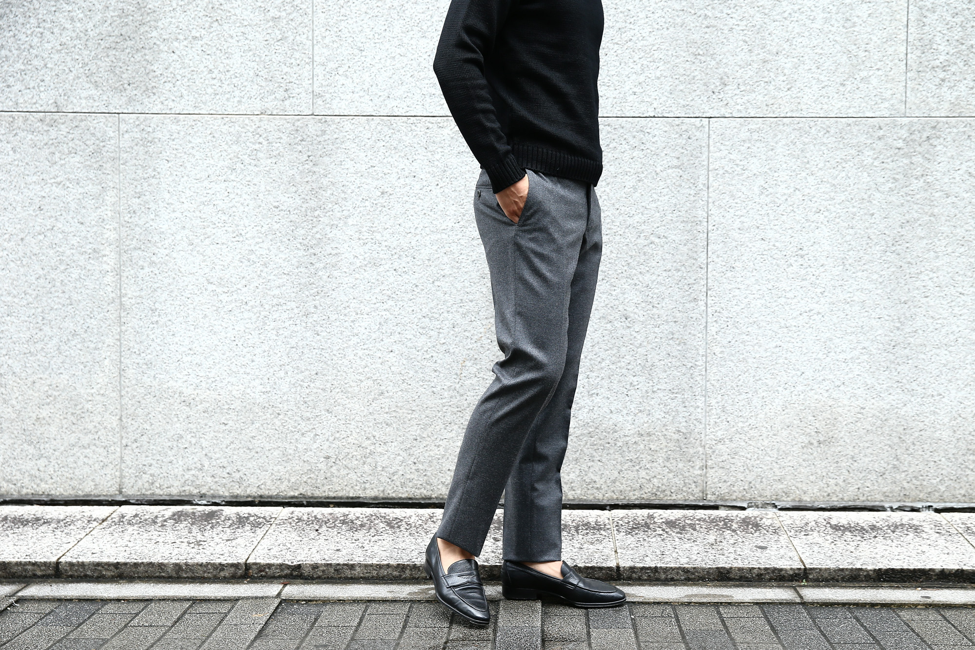 【INCOTEX / インコテックス】 N35 SLIM FIT (1NT035) S120’S HIGH COMFORT FLANNEL ストレッチ フランネル ウール スラックス MEDIUM GRAY (ミディアムグレー・910) 2017 秋冬新作 incotex インコテックス スラックス 愛知 名古屋 Alto e Diritto アルト エ デリット グレスラ