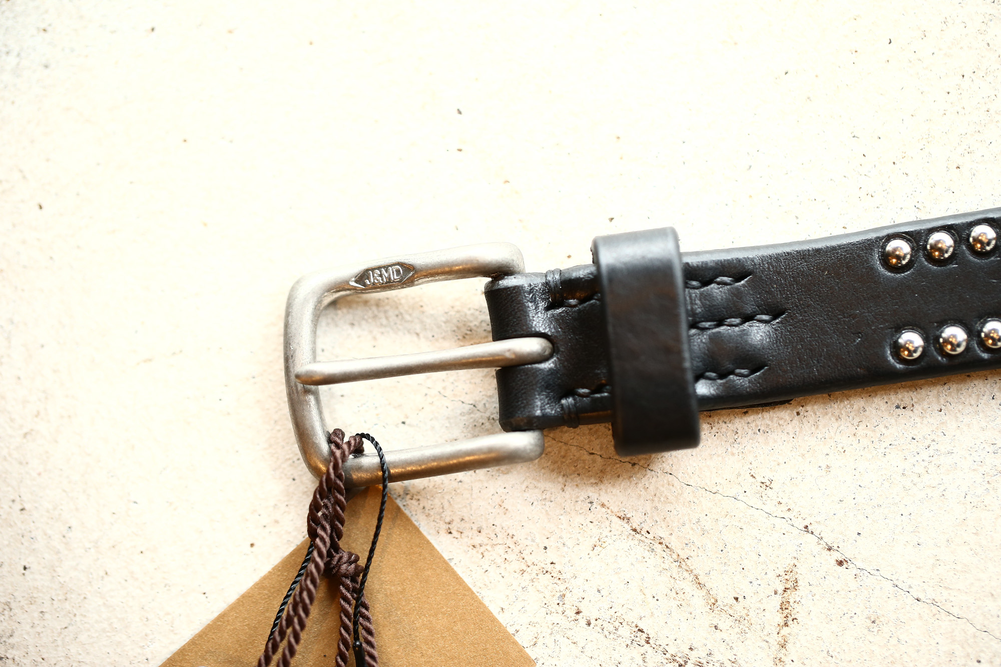 J&M DAVIDSON (ジェイアンドエムデヴィッドソン) NARROW SIDE STUDS BELT 25MM (ナロー サイド スタッズ ベルト 25mm) COWHIDE LEATHER (カウハイドレザー) スタッズベルト BLACK (ブラック・999) Made in italy (イタリア製) 2017 秋冬新作 jmdavidson jandmdavidson ジェイエム 愛知 名古屋 Alto e Diritto アルト エ デリット ベルト