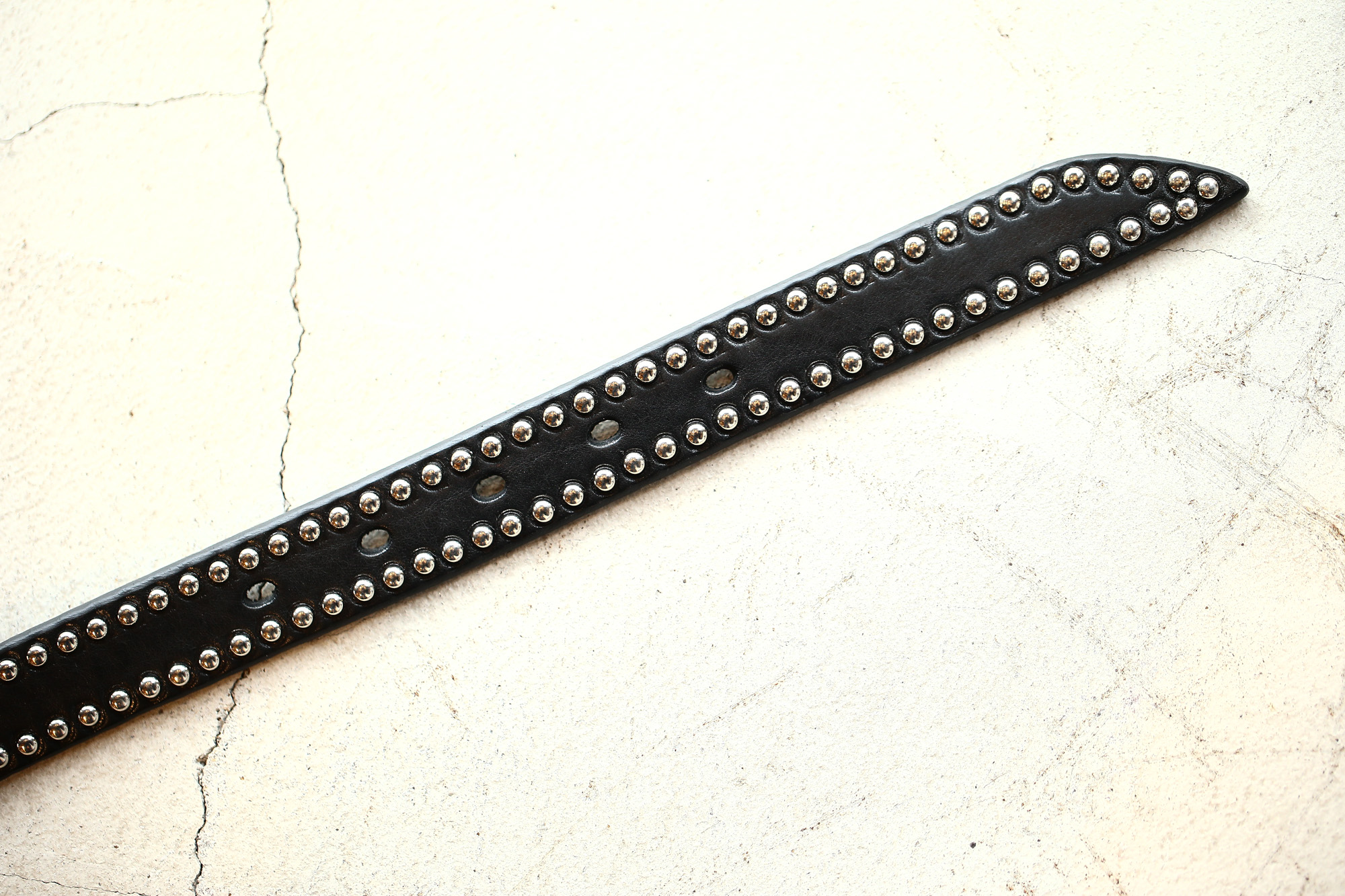 J&M DAVIDSON (ジェイアンドエムデヴィッドソン) NARROW SIDE STUDS BELT 25MM (ナロー サイド スタッズ ベルト 25mm) COWHIDE LEATHER (カウハイドレザー) スタッズベルト BLACK (ブラック・999) Made in italy (イタリア製) 2017 秋冬新作 jmdavidson jandmdavidson ジェイエム 愛知 名古屋 Alto e Diritto アルト エ デリット ベルト