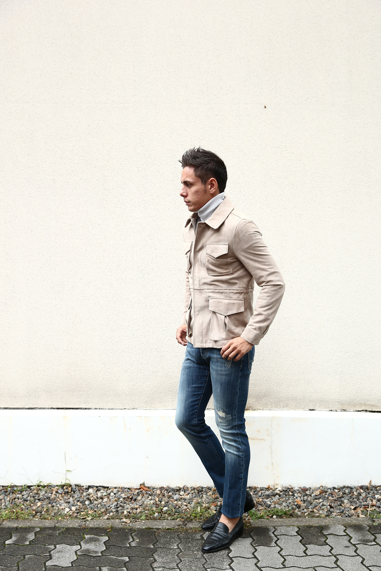 Radice / ラディーチェ】 M-65 Suede Leather Jacket スエードラム