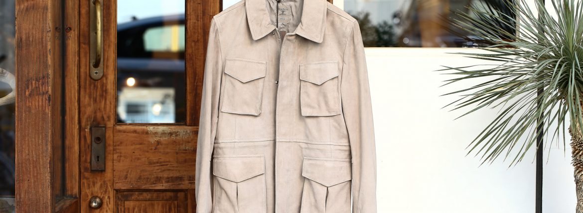 Radice (ラディーチェ) M-65 Suede Leather Jacket スエードラムナッパレザー ミリタリージャケット GRIGIO (ベージュ) MADE IN ITALY (イタリア製) 2017 秋冬新作 radice ラディーチェ 愛知 名古屋 ZODIAC ゾディアック