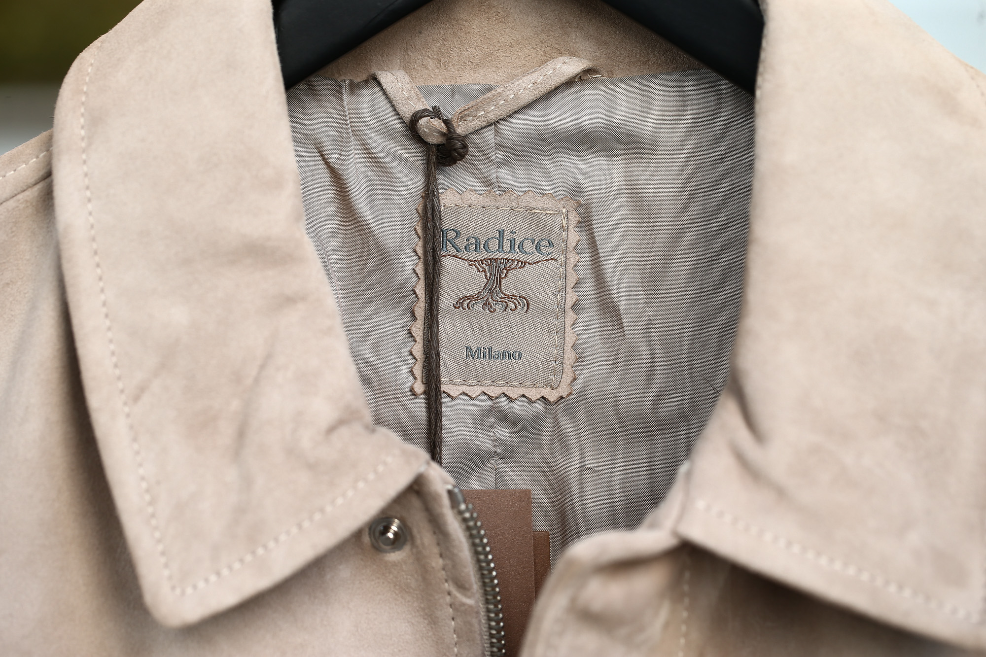 Radice (ラディーチェ) M-65 Suede Leather Jacket スエードラムナッパレザー ミリタリージャケット GRIGIO (ベージュ) MADE IN ITALY (イタリア製) 2017 秋冬新作 radice ラディーチェ 愛知 名古屋 Alto e Diritto アルト エ デリット 