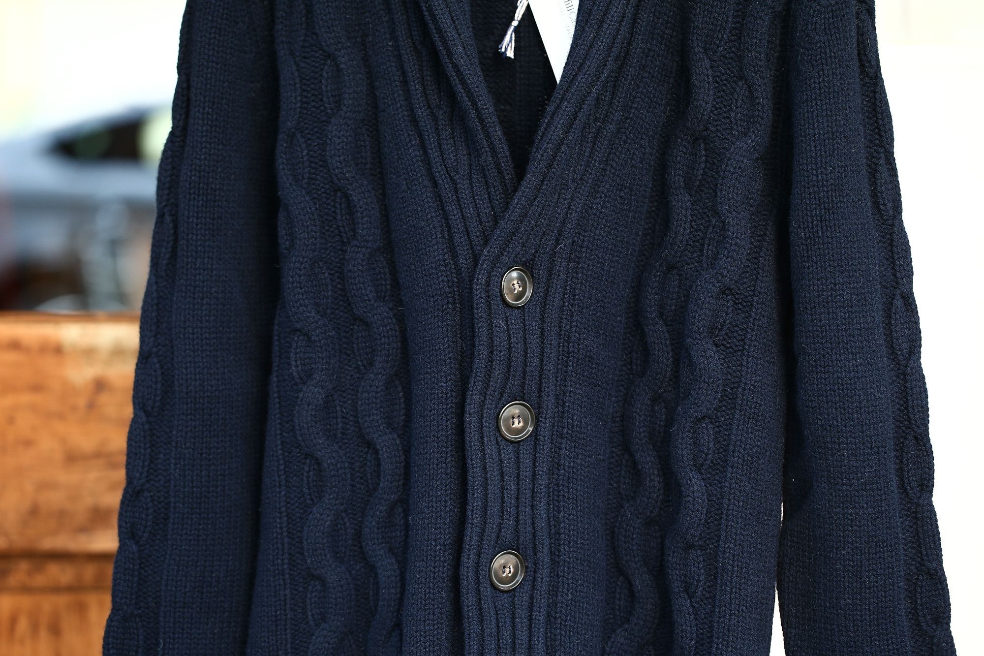 Settefili Cashmere (セッテフィーリ カシミア) Shawl Collar Cardigan (ショールカラーカーディガン) ウール カシミア ローゲージ ニット カーディガン NAVY (ネイビー・MC041) made in italy (イタリア製)　2017秋冬新作 settefilicashmere-shawlcollar セッテフィーリカシミア 愛知 名古屋 Alto e Diritto アルト エ デリット