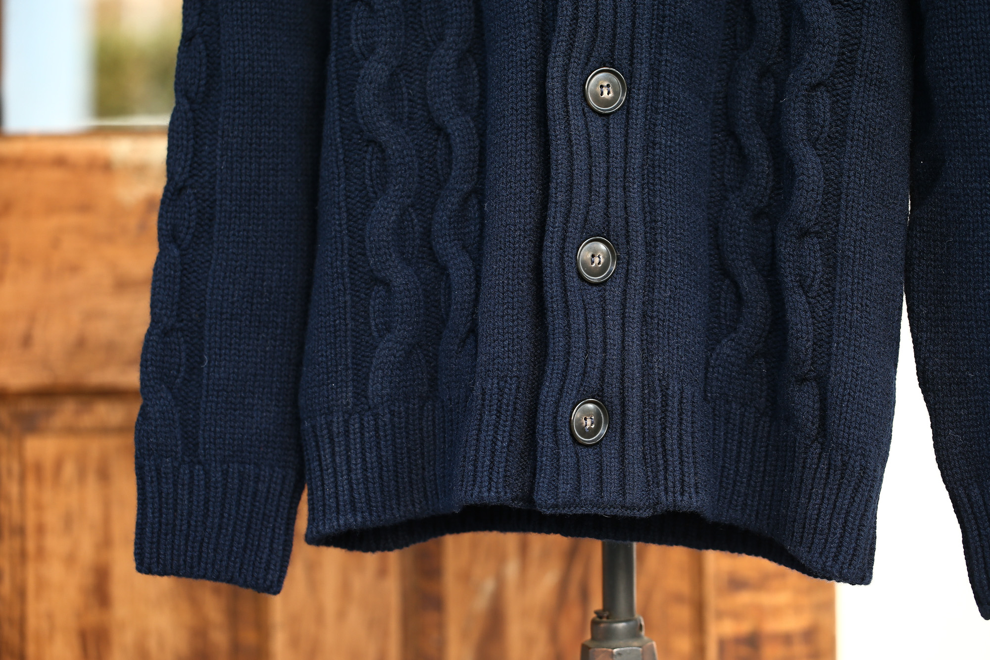 Settefili Cashmere (セッテフィーリ カシミア) Shawl Collar Cardigan (ショールカラーカーディガン) ウール カシミア ローゲージ ニット カーディガン NAVY (ネイビー・MC041) made in italy (イタリア製)　2017秋冬新作 settefilicashmere-shawlcollar セッテフィーリカシミア 愛知 名古屋 Alto e Diritto アルト エ デリット