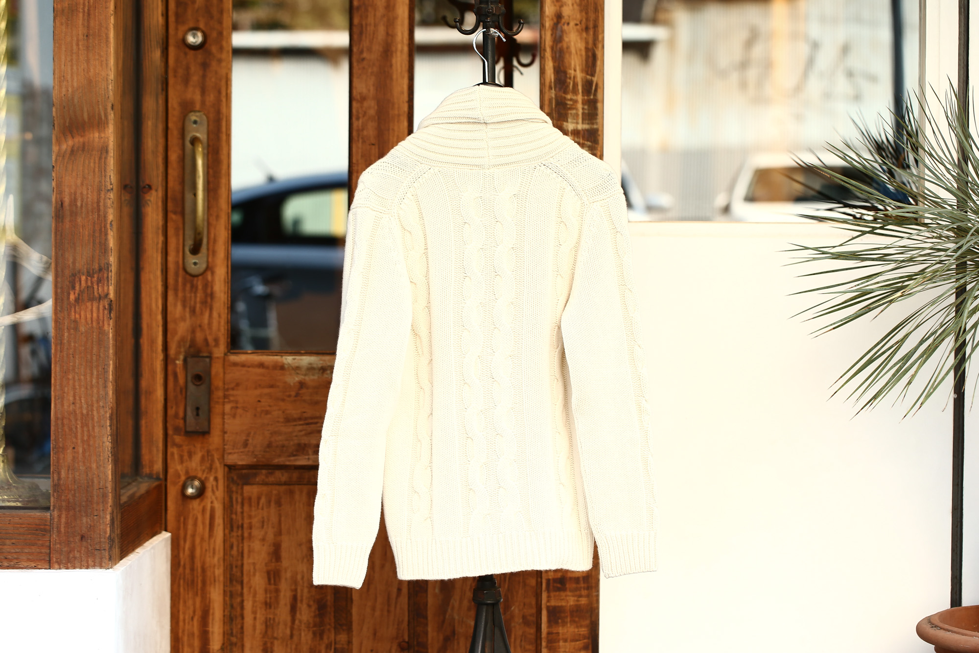 Settefili Cashmere (セッテフィーリ カシミア) Shawl Collar Cardigan (ショールカラーカーディガン) ウール カシミア ローゲージ ニット カーディガン OFF WHITE (オフホワイト・MC020) made in italy (イタリア製)　2017秋冬新作 settefilicashmere-shawlcollar セッテフィーリカシミア 愛知 名古屋 Alto e Diritto アルト エ デリット