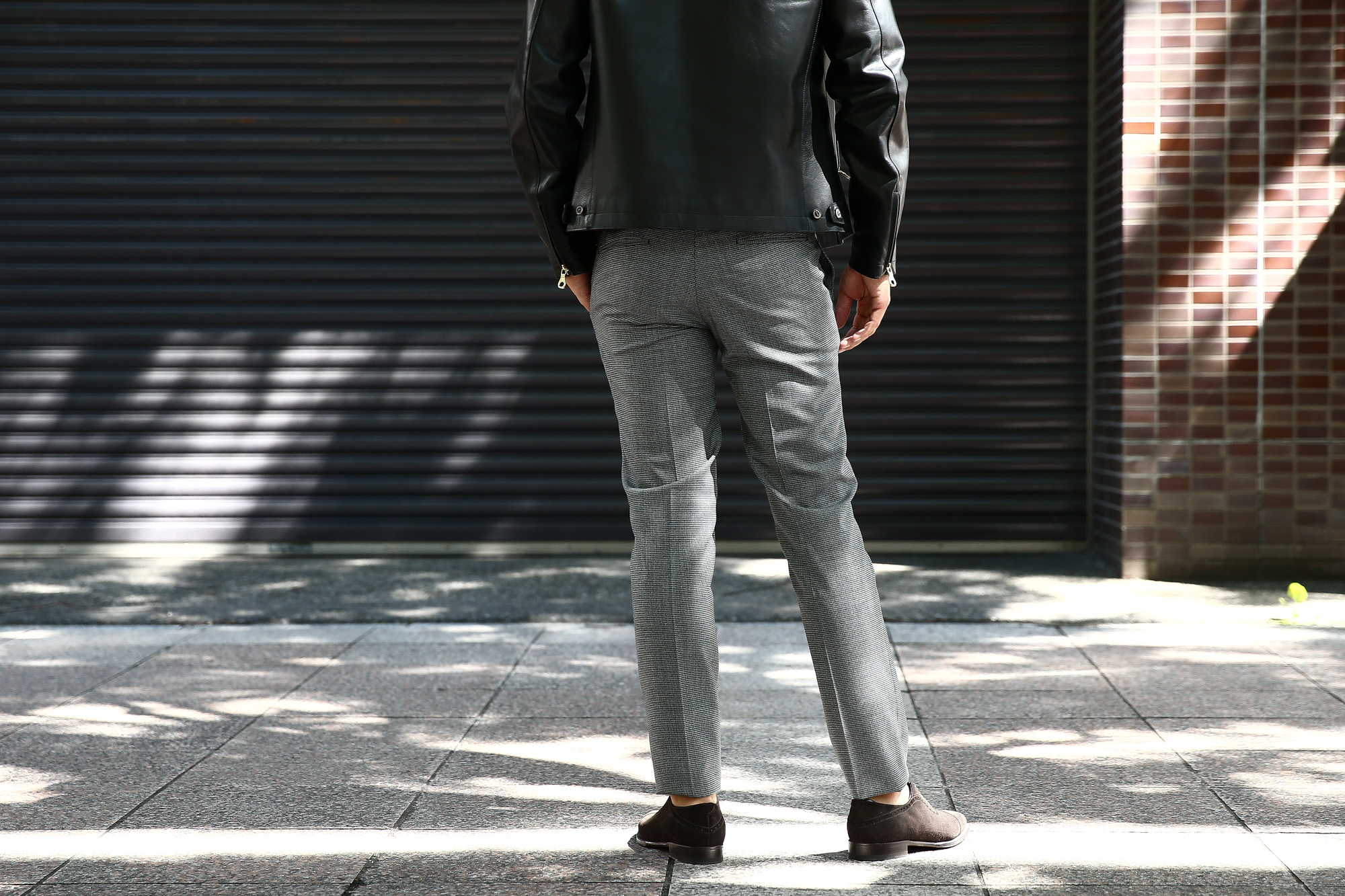 【VIGANO // ヴィガーノ】 RELAX SLACKS (リラックス スラックス) ウォッシャブルウール ハウンドトゥース テーパード イージーパンツ スラックス MEDIUM GRAY (ミディアムグレー・951) 2017 秋冬新作 vigano 愛知 名古屋 Alto e Diritto アルト エ デリット