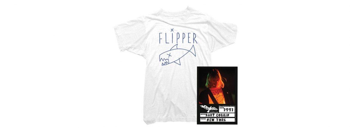 WORN FREE (ウォーンフリー) FLIPPER Nirvana(ニルヴァーナ) Kurt Cobain(カート・コバーン) 1991 NEW YORK プリントTシャツ バンドTシャツ  ロックTシャツ WHITE (ホワイト) MADE IN USA (アメリカ製)　2018春夏のイメージ