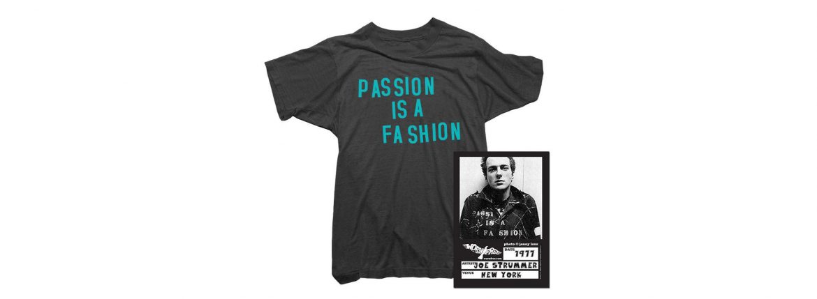 WORN FREE(ウォーンフリー) PASSION IS A FASHION The Clash(ザ・クラッシュ) Joe Strummer(ジョー・ストラマー) 1977 NEW YORK プリントTシャツ バンドTシャツ ロックTシャツ BLACK(ブラック) 2018春夏 wornfree ウォーンフリー 愛知　名古屋 ZODIAC ゾディアック theclash ザクラッシュ joestrummer ジョーストラマー