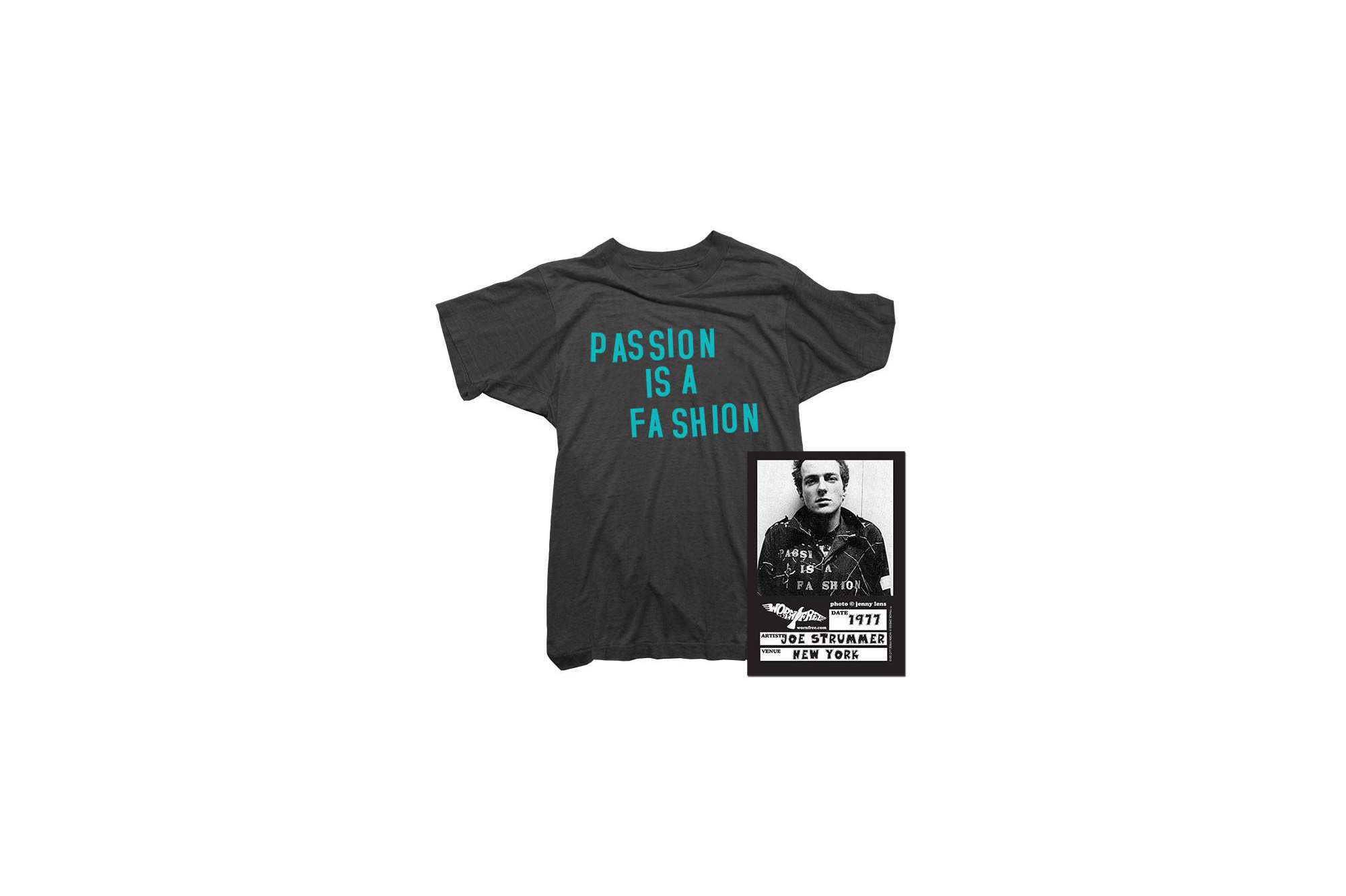 WORN FREE(ウォーンフリー) PASSION IS A FASHION The Clash(ザ・クラッシュ) Joe Strummer(ジョー・ストラマー) 1977 NEW YORK プリントTシャツ バンドTシャツ ロックTシャツ BLACK(ブラック) 2018春夏 wornfree ウォーンフリー 愛知　名古屋 Alto e Diritto アルト エ デリット theclash ザクラッシュ joestrummer ジョーストラマー